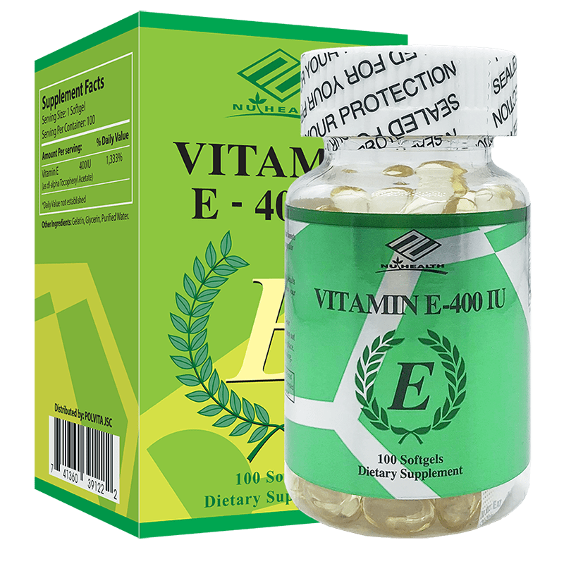 Vitamin E 400IU giúp làm đẹp da, giảm tiến trình lão hóa