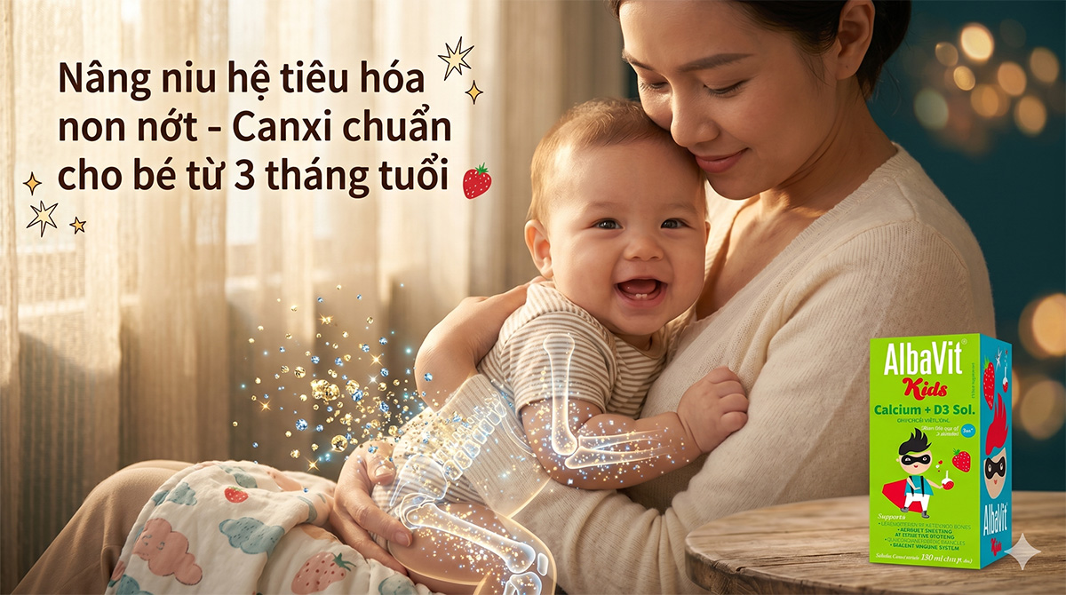 Vì sao chọn Canxi Tricalcium Phosphate cho bé từ 3 tháng tuổi?