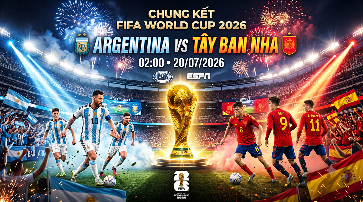 Tây Ban Nha - Argentina, trận chung kết World Cup 2026 viết tiếp câu chuyện kéo dài nửa thiên niên kỷ